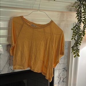 We The Free Mustard Yellow Crop Top
